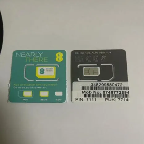 英国电话卡 英国EE卡 1年有效期